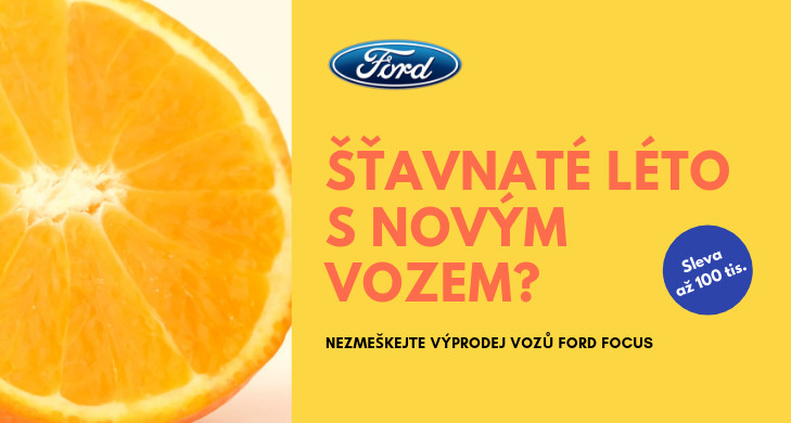 Skladové vozy FORD FOCUS nyní se slevou až 100.000,- Kč