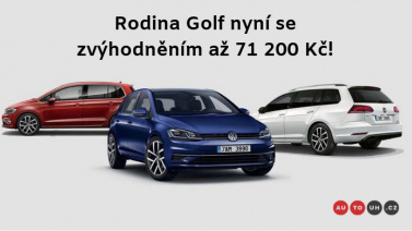 Vozy Volkswagen Golf ještě výhodněji
